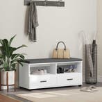 vidaXL Hallenbank Wit 100 x 38 x 46 cm Geengineerd Hout en, Verzenden, Nieuw