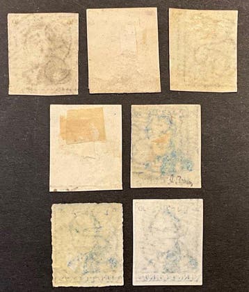 België 1849 - Leopold I : Epaulet 1+2 : Selectie nuances en