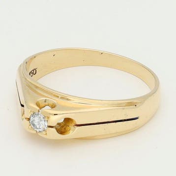 Bague - 18 carats Or jaune Diamant (Naturelle)