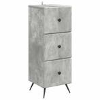 vidaXL Ladekast Betongrijs 33 x 34,5 x 90 cm Bewerkt hout, Verzenden, Nieuw