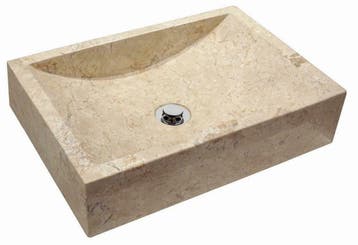 Nerja Beige / NATUURSTEEN Opzetwastafel, Ophalen of Verzenden, Nieuw