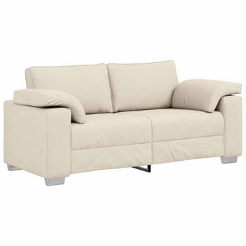 vidaXL 2-Zits Sofa Beige 180 cm Linnenmix Stoffen, Verzenden, Nieuw