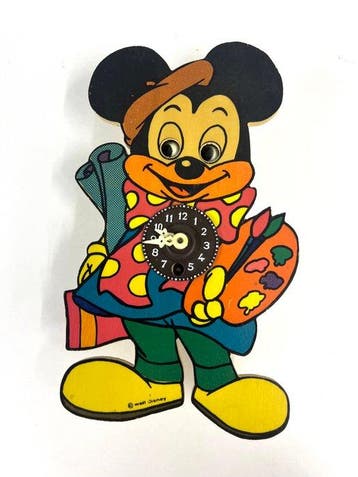Mickey Mouse - 1 Vintage classics – Wallclock, painted wood, Verzamelen, Nieuw
