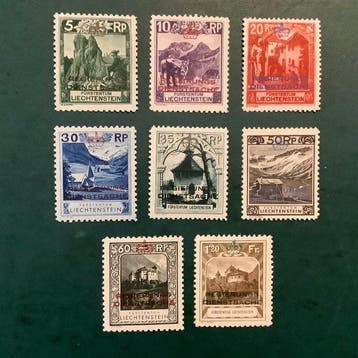 Liechtenstein 1932 - Dienstzegels: landschappen met overdruk, Postzegels en Munten, Postzegels | Europa | Oostenrijk, Gestempeld