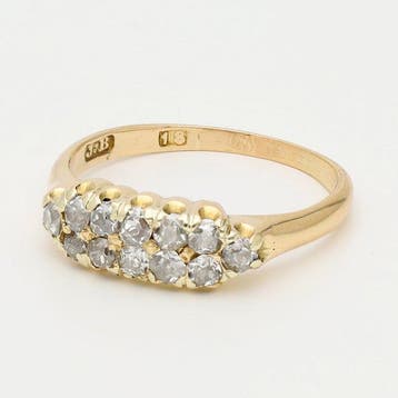 Ring - 18 karaat Geel goud Diamant (Natuurlijk), Nieuw