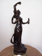 Hanri - Statuette, Parure de mai - 45 cm - régule patiné -, Antiquités & Art