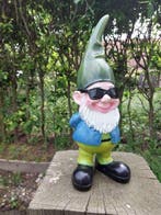 Statue, funny gnome with sunglasses - 41 cm - polyrésine