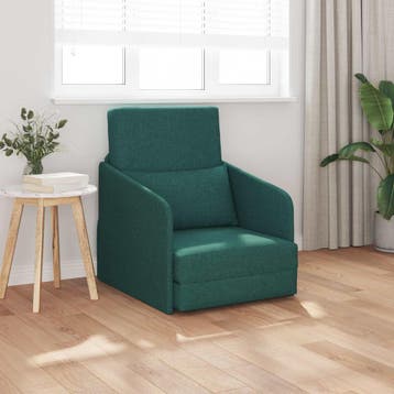 vidaXL Slaapbank / zetel Donkergroen 65 x 80 x 83 cm Stof, Huis en Inrichting, Zetels | Zetels, Verzenden, Nieuw
