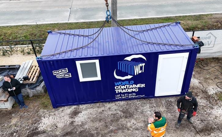 Werfcontainer (Ook bureel-, sanitair- of opslag Containers), Doe-het-zelf en Bouw, Bouwketen en Schaftketen, Nieuw
