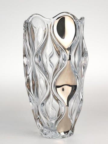 Bohemia Crystal - Vaas - Oceaan - Kristal, platina - Geen, Antiek en Kunst