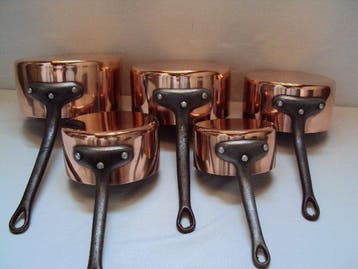 5 casseroles Havard cuivre inox - Steelpan (5) - Koper,