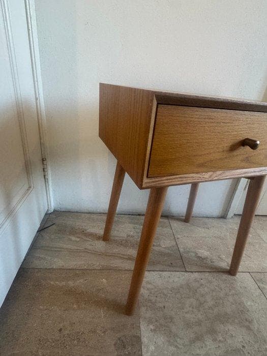 Bijzettafel - Hout - Strak bijzet meubel, Antiquités & Art, Art | Objets design