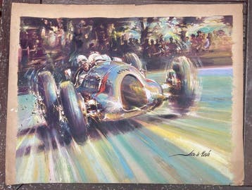 Alfredo de la Maria (1945) - Auto Union Grand Prix - Óleo