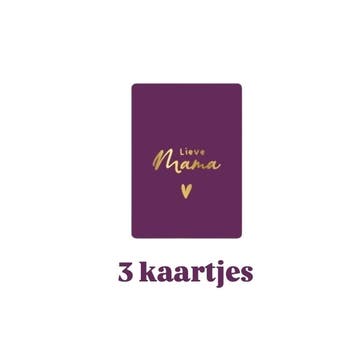 3 kleine kaartjes - LIEVE MAMA - moeder - moederdag - mam..., Verzenden, Nieuw