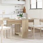 vidaXL Eettafel 138 x 70 x 73,5 cm Bewerkt hout Sonoma Eiken, Huis en Inrichting, Tafels | Eettafels, Verzenden, Nieuw