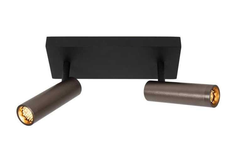 Lucide GRADO - Plafondspot - 2xGU10 (MR11) - Grijs, Huis en Inrichting, Lampen | Spots, Nieuw, Verzenden