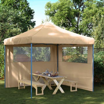 vidaXL Partytent 292 x 292 x 315 cm Beige Oxford Stof, Verzenden, Nieuw