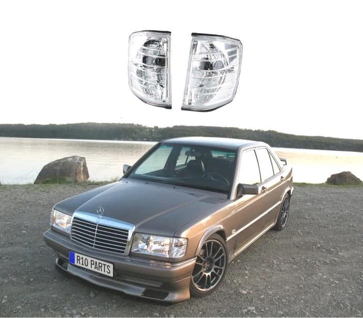 CLIGNOTANTS AVANT POUR MERCEDES W201 SÉRIE 190 82-93 CHROMÉ, Auto-onderdelen, Verlichting, Verzenden
