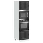 vidaXL Ovenkasten 2 st Lucca bewerkt hout zwart, Verzenden, Nieuw