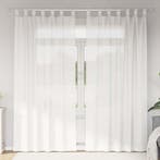 vidaXL Gordijnen met lussen 2 st 140x245 cm wit, Verzenden, Nieuw