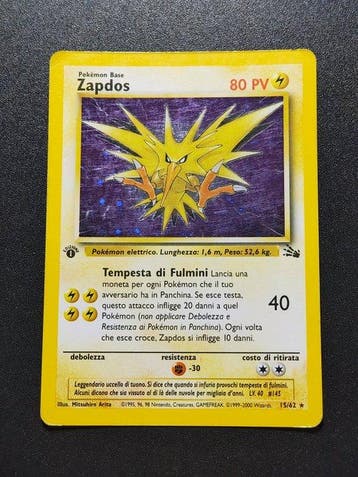 Pokémon - 4 Card - Zapdos Holo - Lapras - Psyduck - Shellder, Hobby en Vrije tijd, Verzamelkaartspellen | Pokémon, Nieuw