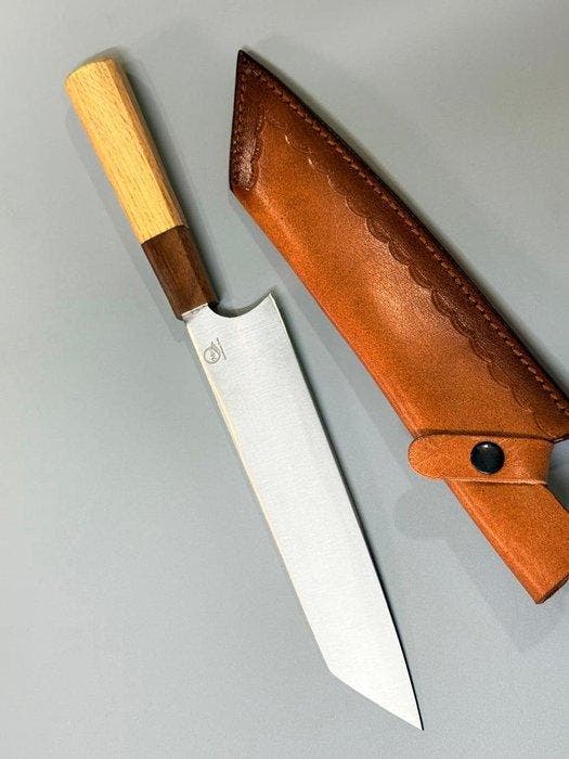 Keukenmes - Japanse mes, keukenmes - koksmes, handgemaakt, Antiquités & Art, Antiquités | Ustensiles de cuisine
