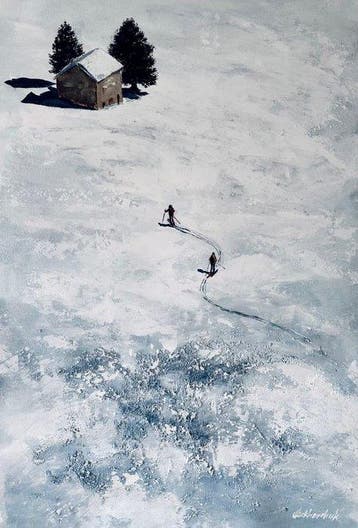 Tetiana Liakhovchuk - “Chalet on the Slope”, textured