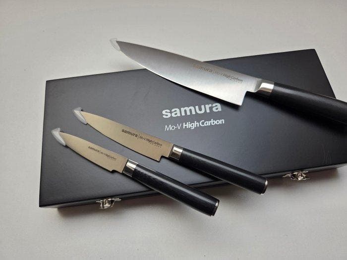 Samura - Keukenmes - MO-V Professionele chefs messenset -, Antiquités & Art, Antiquités | Ustensiles de cuisine