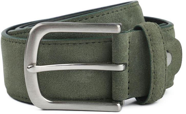 Suitable Riem Suède Leer Groen maat 105 Heren, Kleding | Heren, Riemen en Ceintuurs, Riem of Ceintuur, Nieuw, Echt leder, Verzenden
