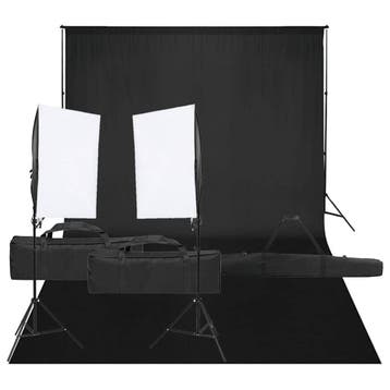 vidaXL Fotostudioset met verlichtingsset en achtergrond, Verzenden, Nieuw
