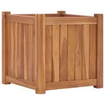 vidaXL Plantenbak verhoogd 40x40x40 cm massief teakhout, Tuin en Terras, Bloempotten, Verzenden, Nieuw