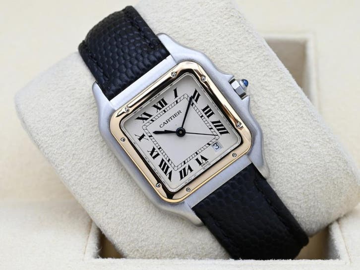 Cartier Panthere Ref. 839490 Year 1990s (Box), Handtassen en Accessoires, Horloges | Heren, Goud, Zo goed als nieuw, Goud, Overige merken