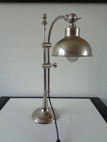 Lampe de bureau - Laiton nickelé - Style classique de maison