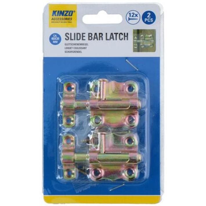 Set van 2 metalen schuifgrendels (sloten, 40x39 mm), Doe-het-zelf en Bouw, Gereedschap | Overige machines, Nieuw, Verzenden