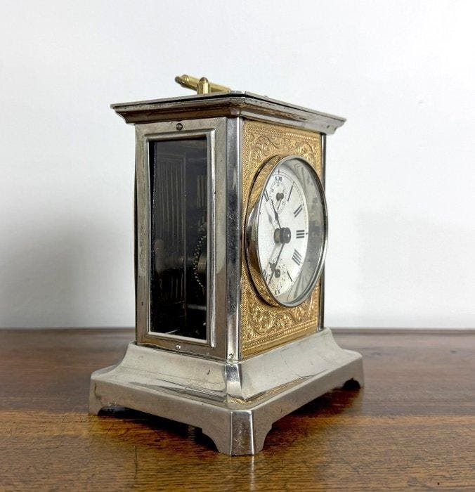 Wekker - Junghans - Metaal, Messing - 1900-1910, Antiek en Kunst, Antiek | Klokken