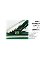 1967 ALFA ROMEO GIULIA GT VELOCE BROCHURE NEDERLANDS, Nieuw