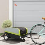 vidaXL Fietstrailer 45 kg ijzer zwart en groen, Verzenden, Nieuw