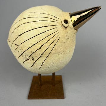 Ewa Budzowska - The bird - big - decorated by 24 carat gold