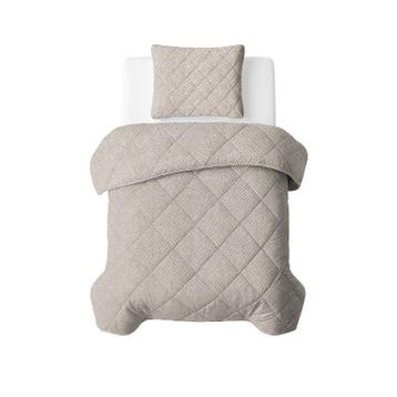 Couette sans housse zébrée - taupe - 140 x 200 cm | 1, Maison & Meubles, Chambre à coucher | Linge de lit, Verzenden, Neuf