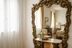 Wandspiegel - Hout, Marmer, Glas, bladgoud - Spiegel met