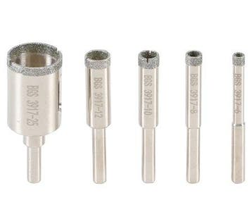 Diamant kernboor set 5 delig, Verzenden