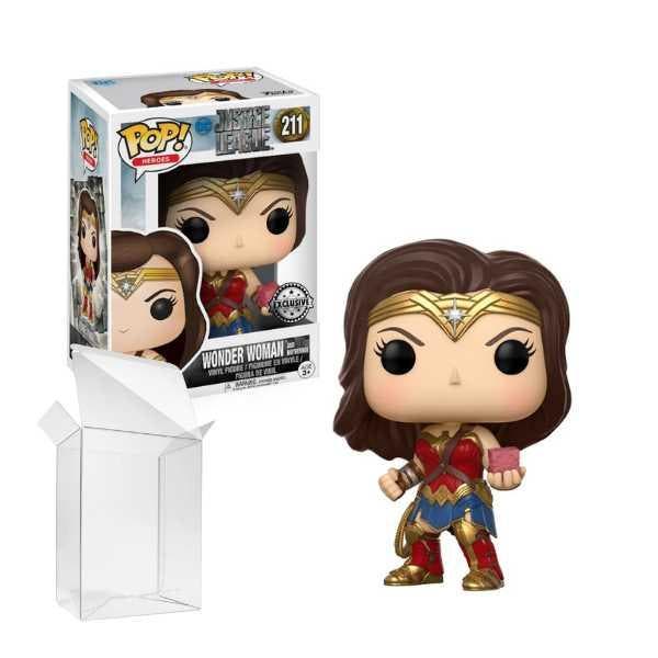 Funko Pop  Justice League  Wonder Woman w/ Motherbox 211 SE, Verzamelen, Poppetjes en Figuurtjes, Nieuw, Verzenden