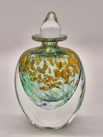 Studioglas Parfümflakon – Briefbeschwerer / Kunstglas –
