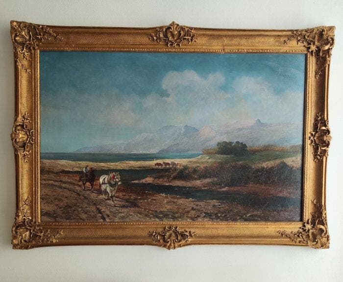 Leonardo Roda (1868-1933) - Paesaggio, Antiek en Kunst, Kunst | Schilderijen | Klassiek