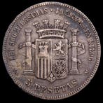 Spanje. Primera República. 5 Pesetas 1870*70 SNM (Zonder