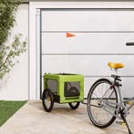 vidaXL Hondenfietstrailer oxford stof en ijzer groen en, Verzenden