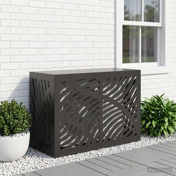 vidaXL Air Conditioner Hoes Zwart 90 x 40 x 60 cm Staal, Verzenden