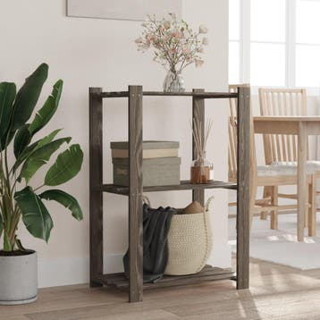vidaXL Opbergrek 3-laags 60x38x90 cm massief grenenhout, Verzenden