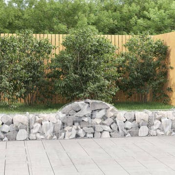 vidaXL Schanskorf gewelfd 200x30x40/60 cm gegalvaniseerd, Verzenden, Nieuw