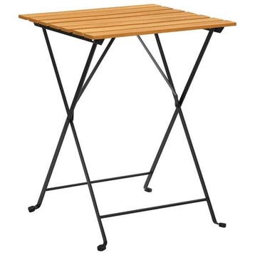 Table bistrot acacia/acier - 46% remise - Retour client v..., Jardin & Terrasse, Verzenden